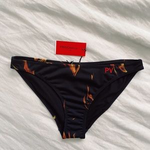 PRISCAVera Flame Logo Print Bikini Bottom L